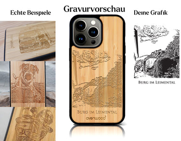 INDIVIDUELL iPhone 13 Pro Bambus-Kunststoff